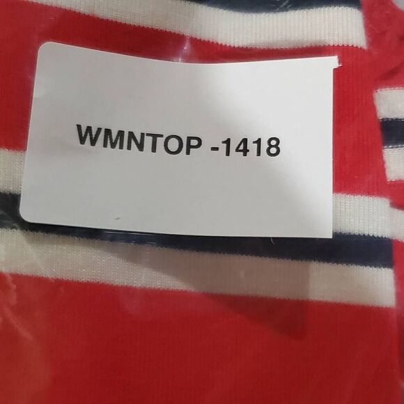 Maurices XXL Navy/Red/White Stripe Cold Shoulder TShirt Dress - Picture 6 of 6